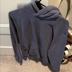 Aritzia sweat fleece mega fit size medium blue hoodie sweatshirt